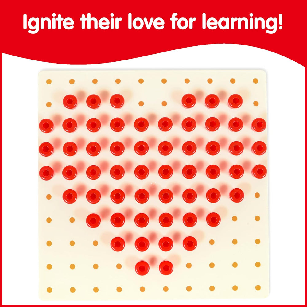 edxeducation Pegs and Peg Board Set, 1,000 Pegs and 5 Boards