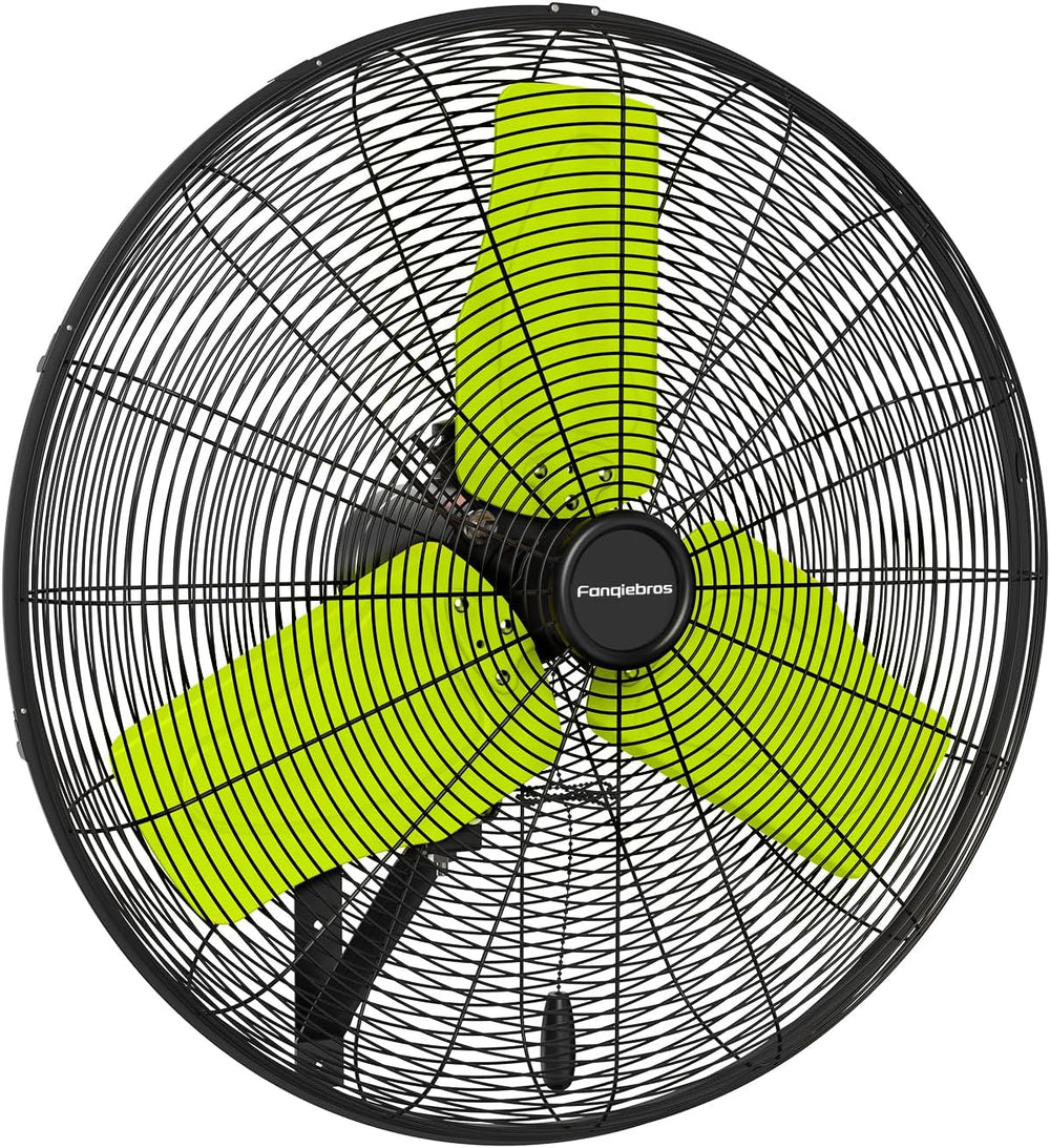 Pro 9500 CFM 24" Outdoor IP44 Waterproof Wall Mount Fan, 3-Speed Oscilla...