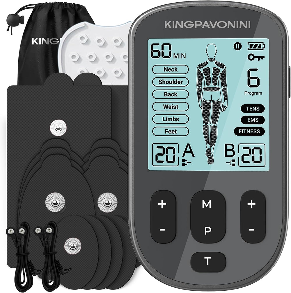KingPavonini 3-in-1 TENS Unit Muscle Stimulator