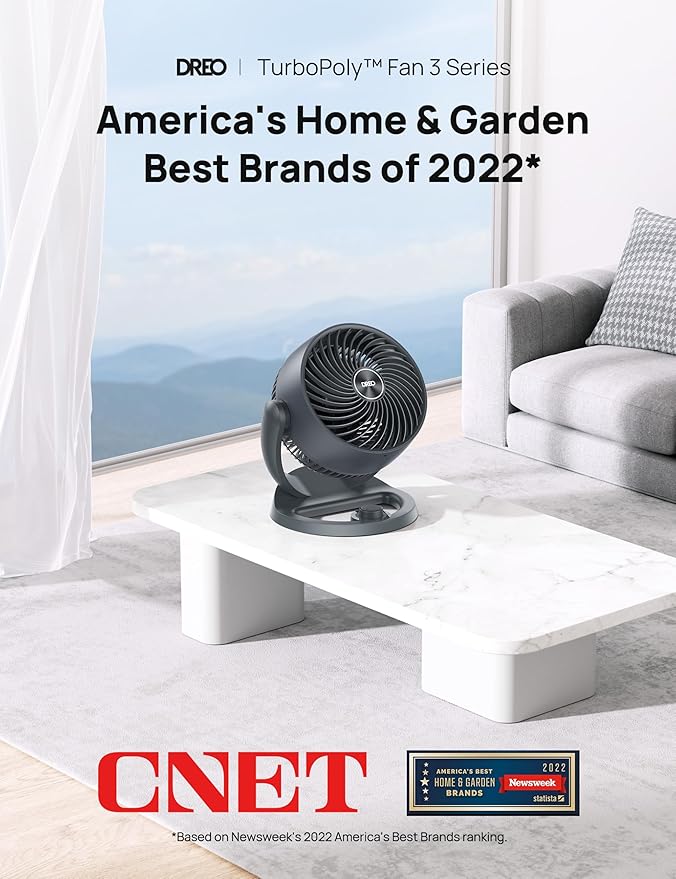 Dreo Desk Fan, 12-Inch Air Circulator Fan