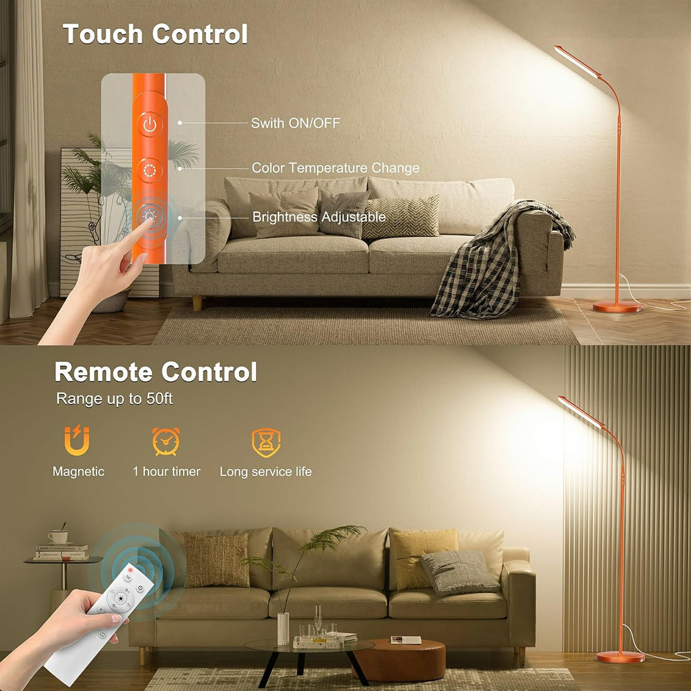 Yikuneng Dimmable LED Floor Lamp, Super Bright Reading Lamps Floor Standing l...