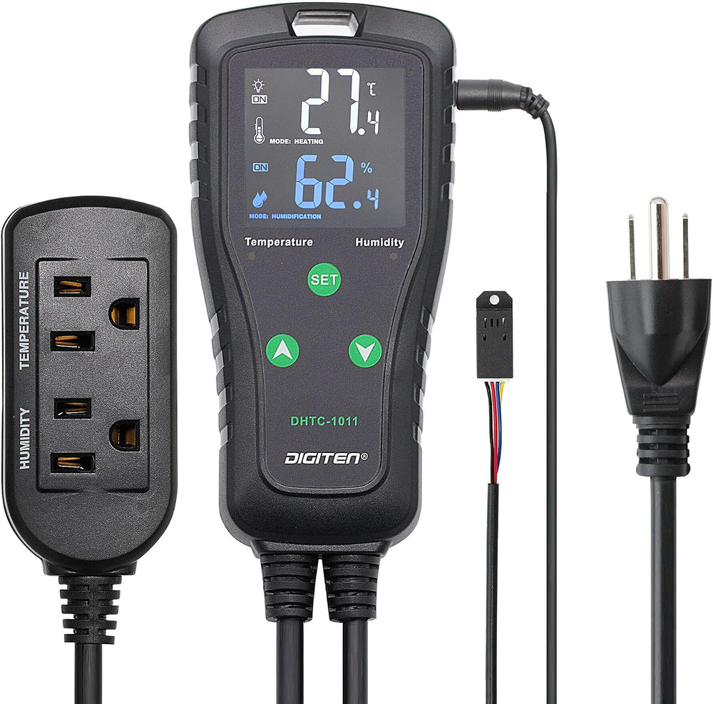 DIGITEN DHTC1011 Humidity and Temperature Controller Plug-in Thermostat