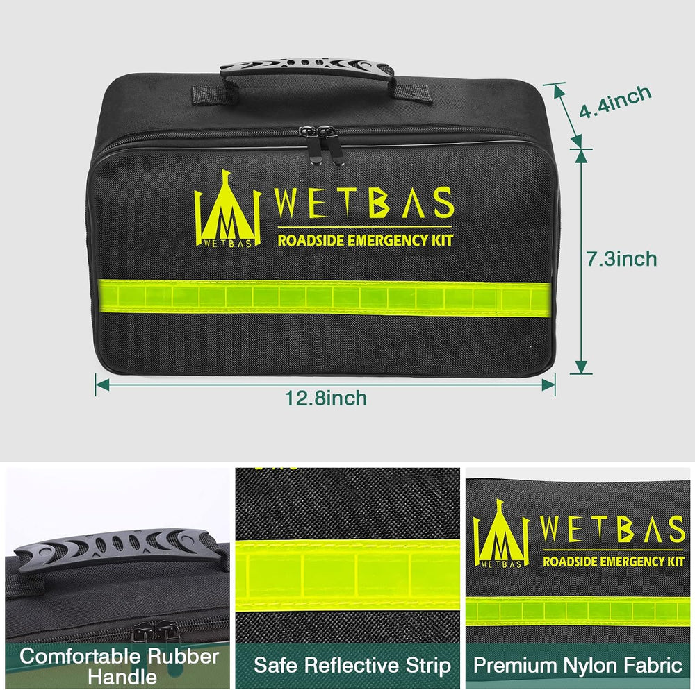 Car Emergency Roadside Kit with Jumper Cables, Vehicle Auto Car Safety Kits