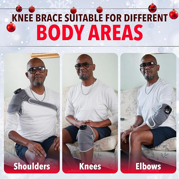 FORTHiQ RED+ Knee Brace with Heat and Red Light Therapy, Knee Massager with 5...
