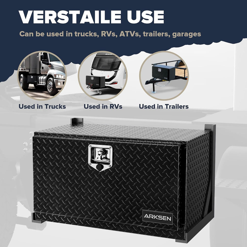 ARKSEN 30" x 17" x 18" Underbody Tool Box, Heavy Duty Storage ...