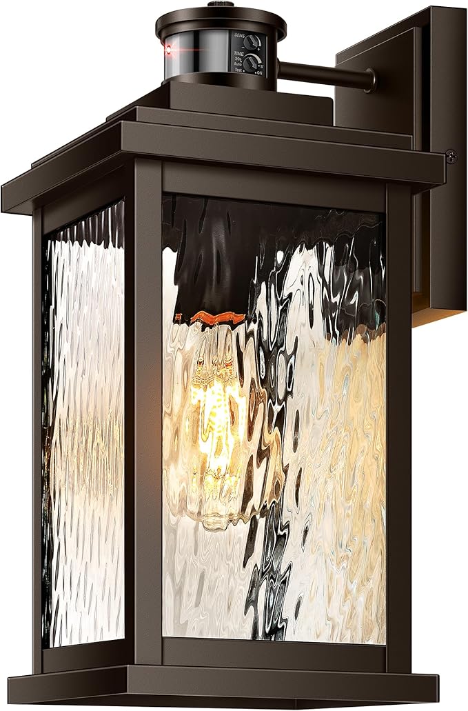 VIANIS Large Adjustable-Sensitivity Motion Sensor Outdoor Lights, Oil-Rubbed