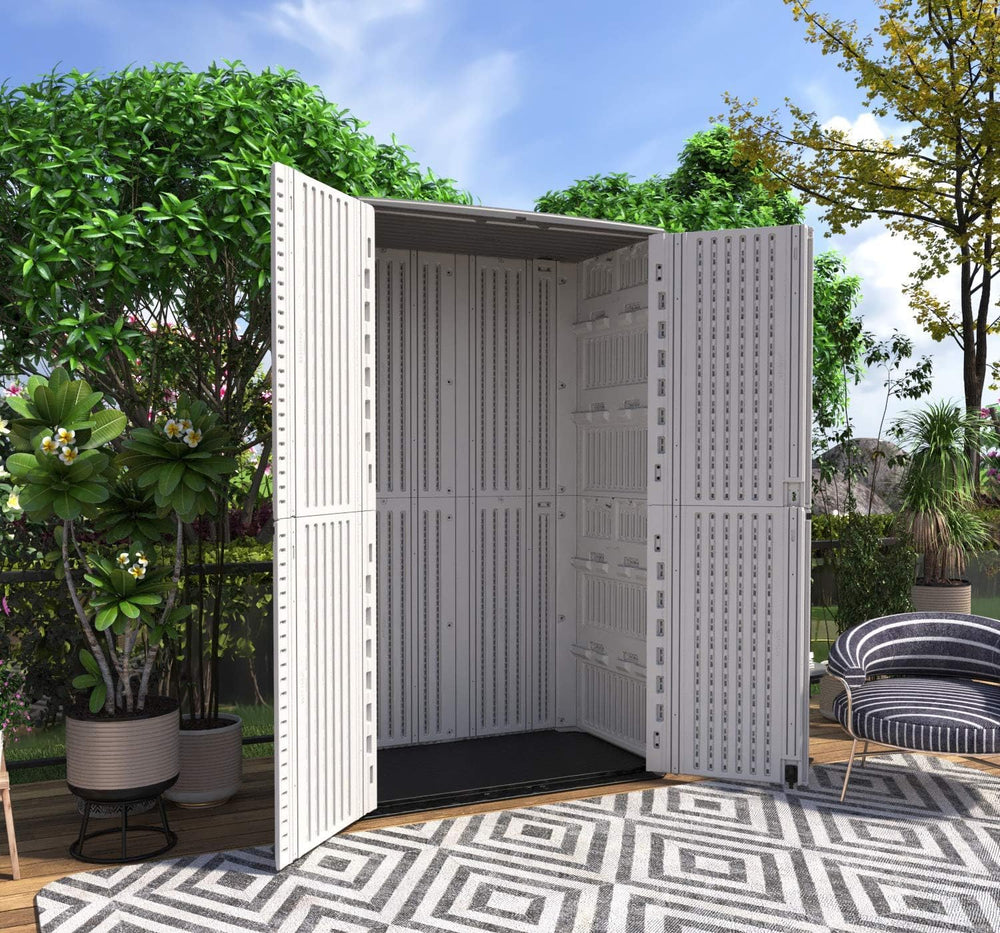 HOMSPARK Storage Shed Weather Resistance, Multi-Purpose Outdoor Storage Cabin...