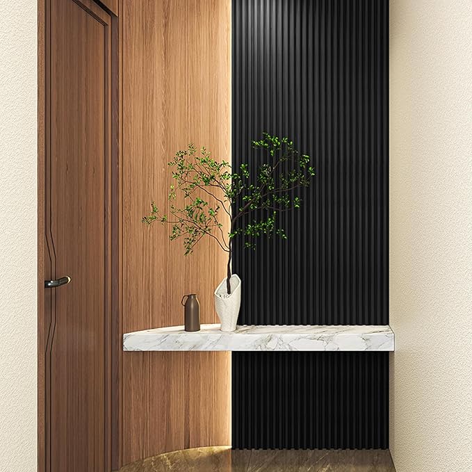 Art3d Fluted Wood Panel for Wall and Ceiling, Beaded Accent molding for Home