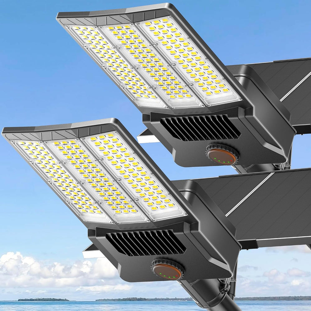 Deepn Solar Street Light 12000W Aluminum Commercial Grade Solar Parking Lot