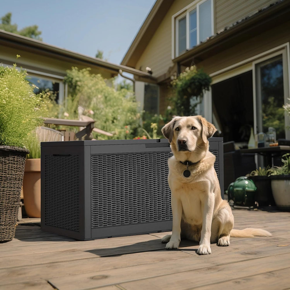 Deck Box Large Outdoor Storage for Patio Furniture, Outdoor Cushions, Garden ...