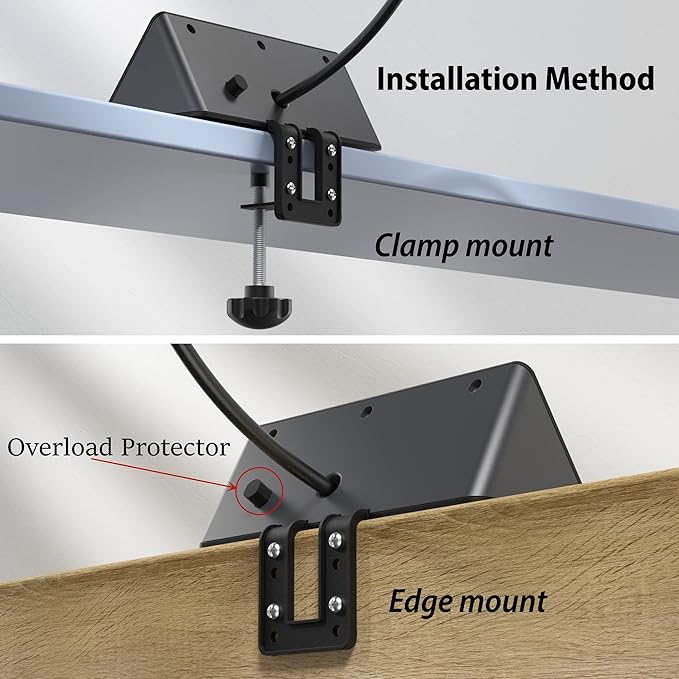 Nightstand Edge Mount Power Strip (2-Pack)