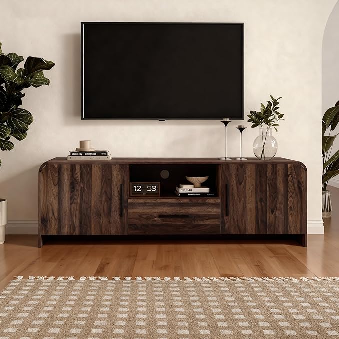 LuxenHome 70" Mid-Century Modern TV Stand