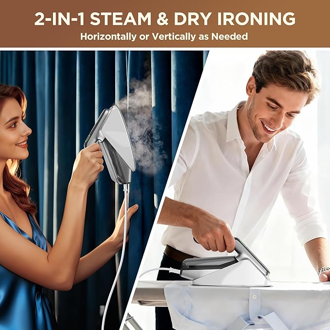 Newbealer Steam Generator Iron, 1500W Turbo Steamer