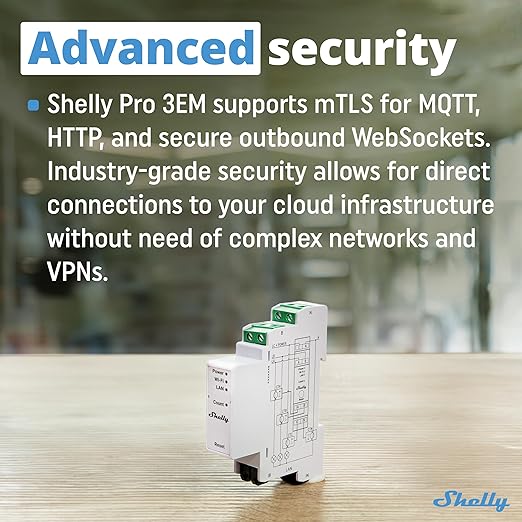 Shelly Pro 3EM | Wi-Fi & LAN, 3-Phase Smart Energy Meter | 2-Way Consumpt...