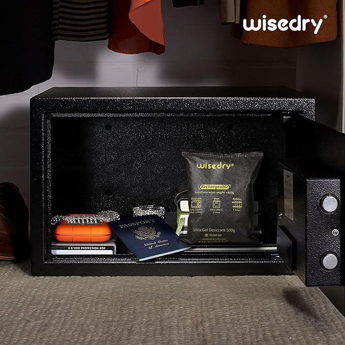 wisedry 10 x 500 Grams Rechargeable Silica Gel Car Dehumidifier, Microwave Fast
