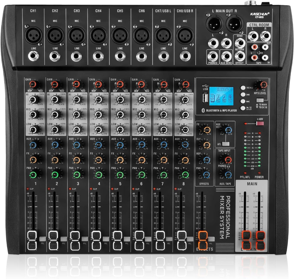 8 Channel Professional Audio Mixer