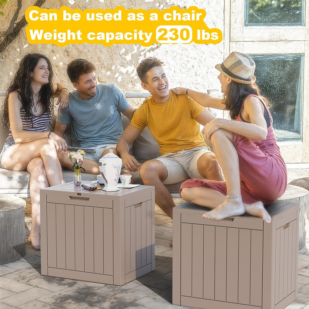 ROJIK 35 Gallon Deck Box Outdoor, Waterproof Outdoor Storage Boxes with Lids,...