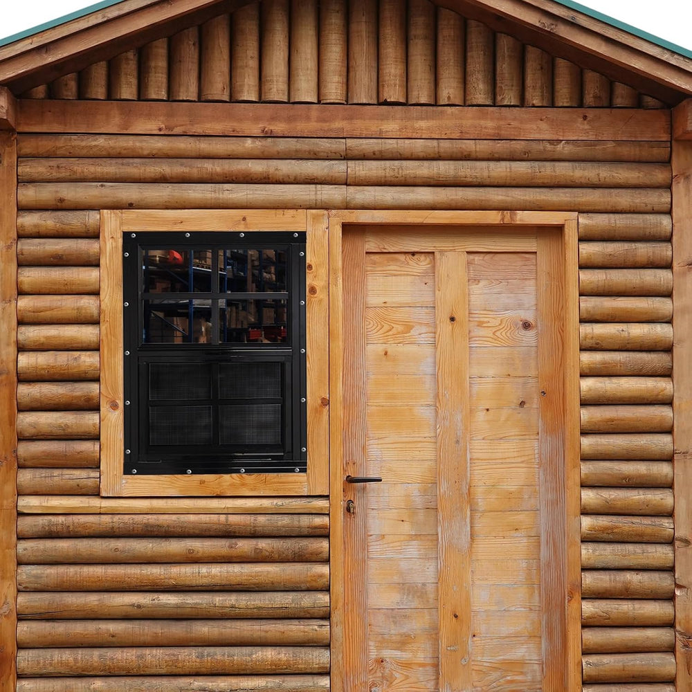 NeatiEase Upgraded Shed Windows 2 Pack, 24" x 30" Windows with Temp...
