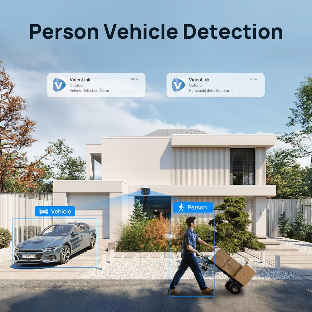 PANOEAGLE 4MP Dual Lens PoE IP Security Camera with 180° Panoramic Angle