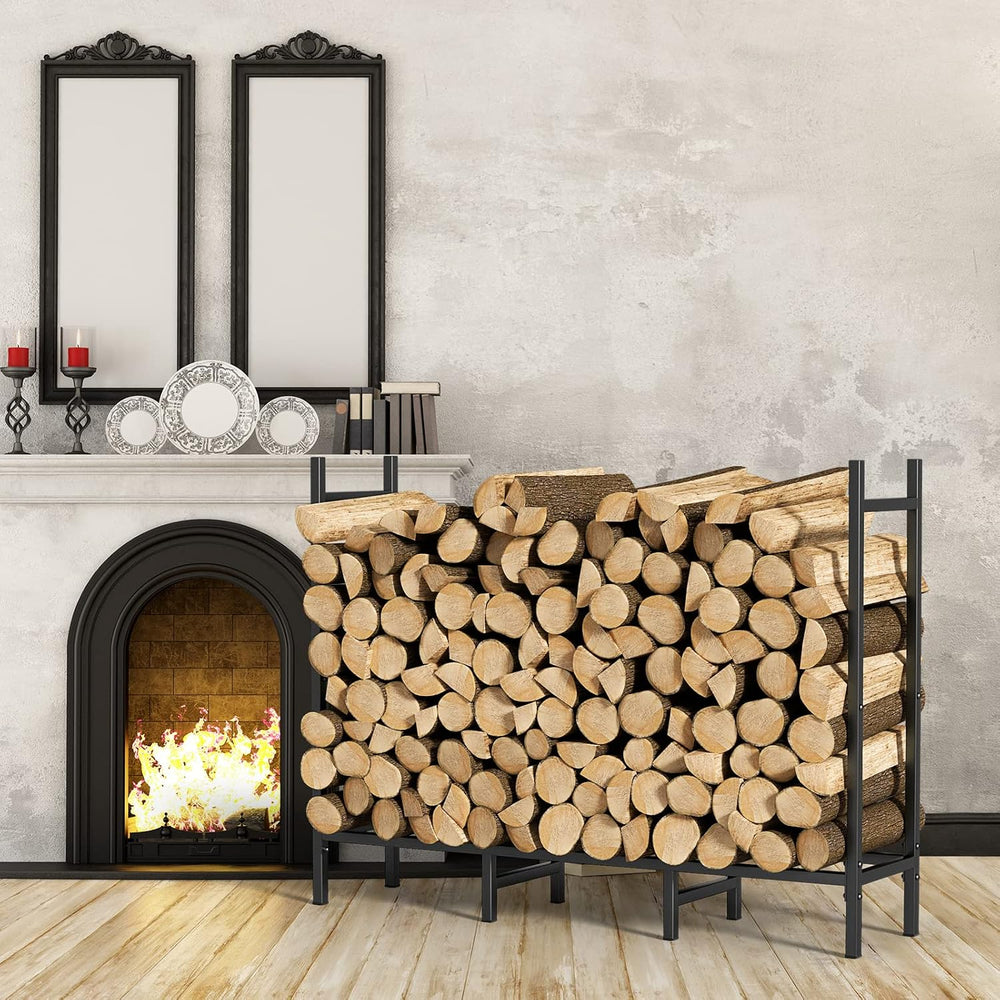 CADUKE Firewood Rack Outdoor with Cover 5.3ft Firewood Log Rack for Fireplace...