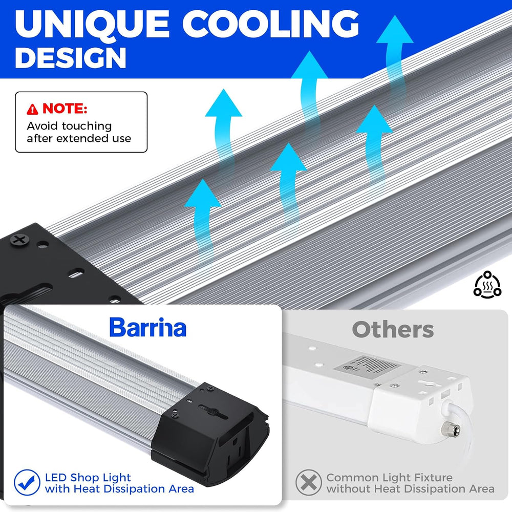 Barrina BS84 LED Shop Lights for Workshop 4FT, 6500K Utility Shop Lights (6 P...