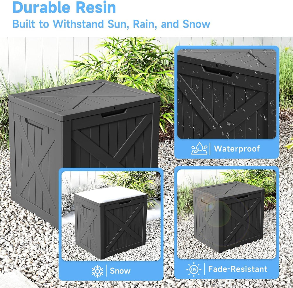 Deck Box Large Outdoor Storage for Patio Furniture, Outdoor Cushions, Garden ...