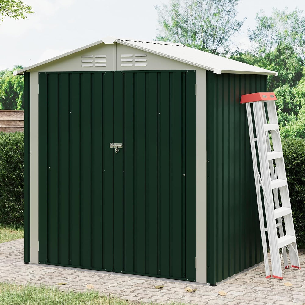 Garvee 6x4 FT Storage Shed – 130 Cu Ft, Sloped Roof, Weatherproof