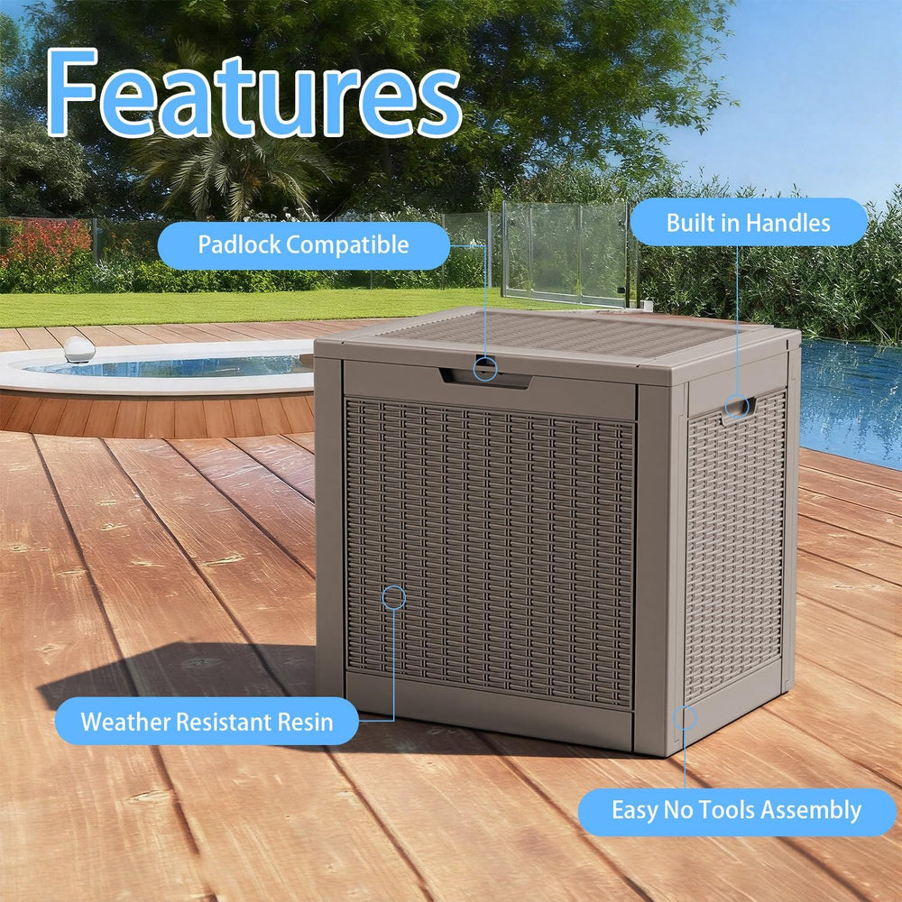 40 Gallon Waterproof Outdoor Storage Box,Deck Boxs for Outdoor and Indoor Use...