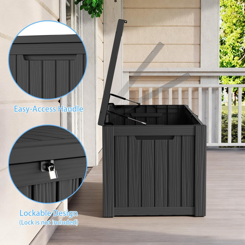 Deck Box Large Outdoor Storage for Patio Furniture, Outdoor Cushions, Garden ...