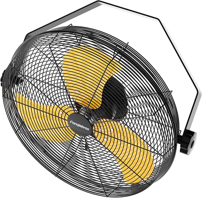2600 CFM 14 inch Outdoor High Velocity Wall Mounted Fan, 3-Speed Metal Fans