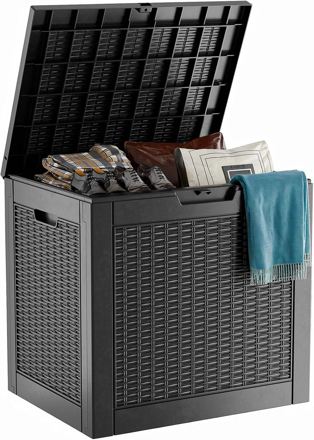 ROJIK 30Gallon Outdoor Storage Box - Waterproof Patio Furniture Deck Box, Gar...