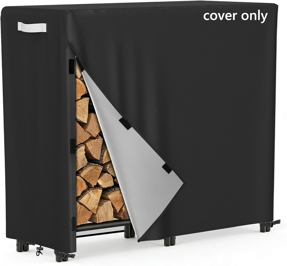 AKEfit 4ft Firewood Racks Cover,Heavy Duty Waterproof Outdoor Logs Holder Sta...