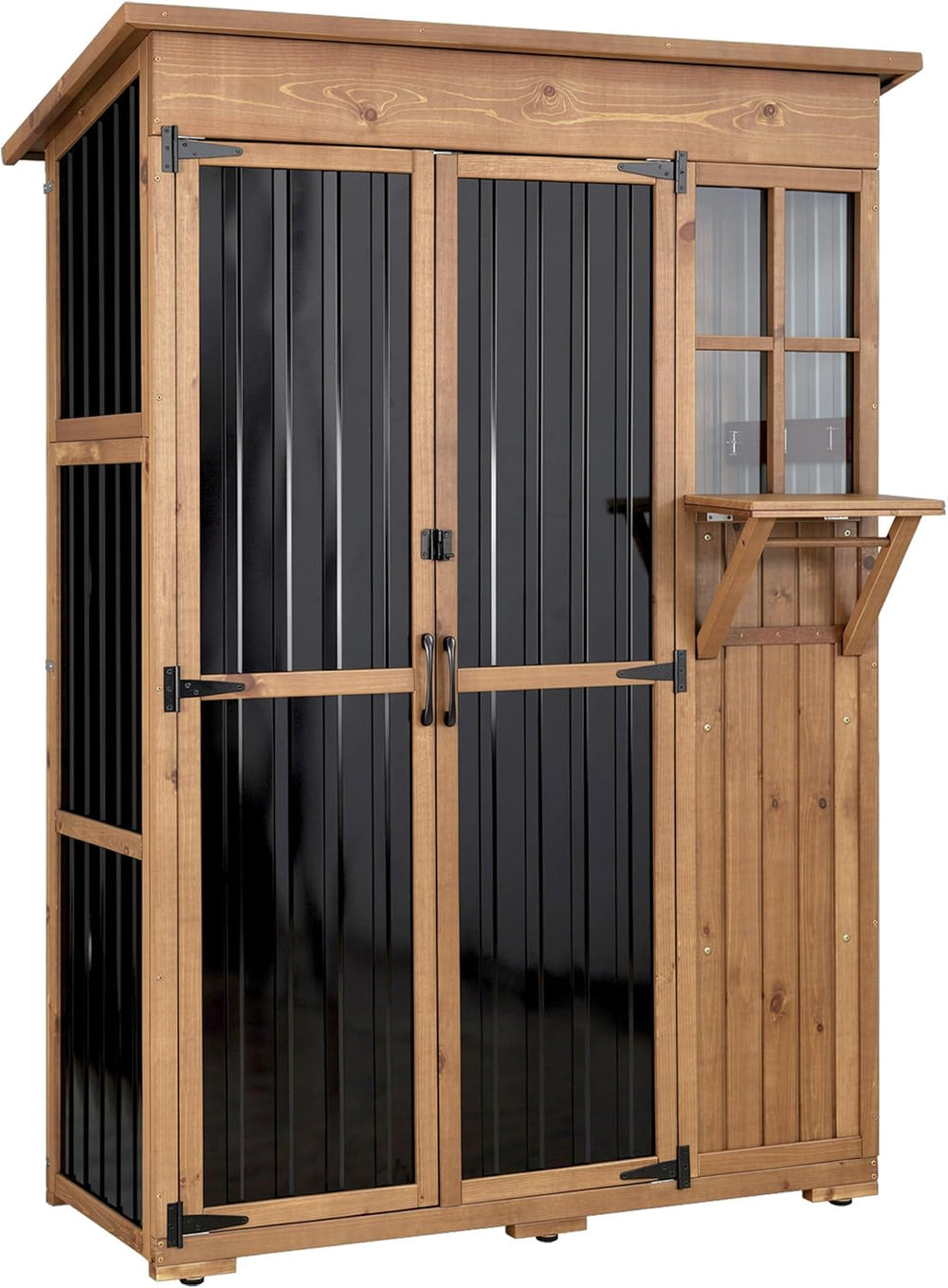 Gowoodhut Large Outdoor Storage Cabinet Weatherproof Garden Tool Shed