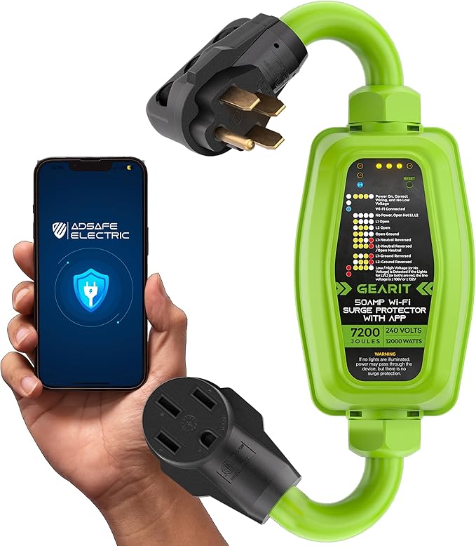 GEARit RV Surge Protector 50 Amp Real Time Monitor