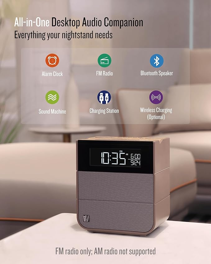 Soundfreaq Sound Rise II, SFQ-16: Bedside Alarm Clock Radio & Bluetooth S...