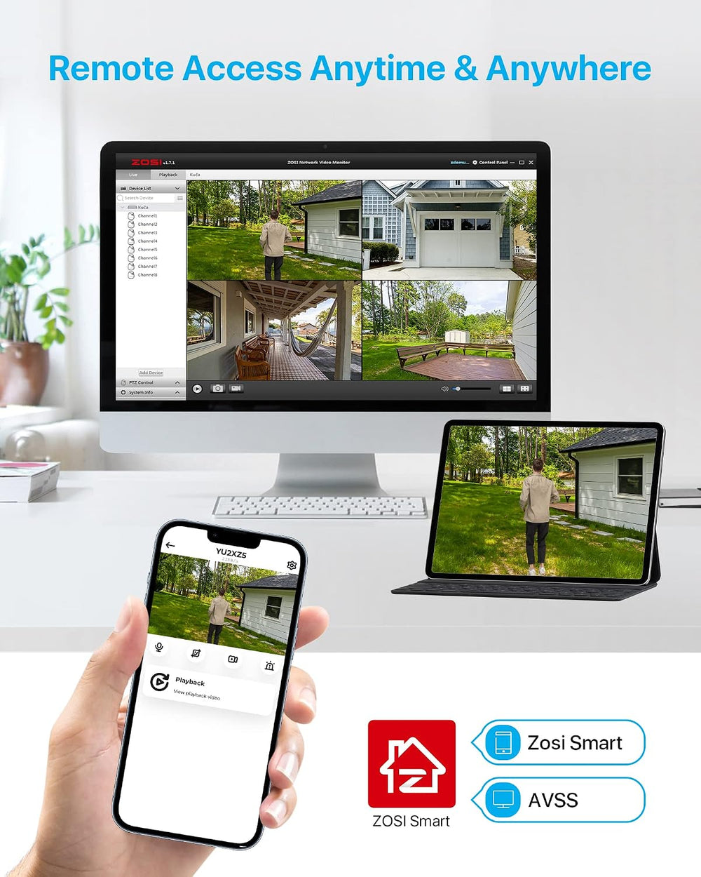 ZOSI 16 Channel 4K PoE Home/Business Security Camera System with 4TB HDD