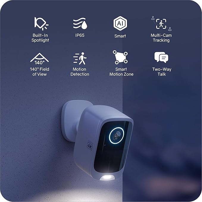 Safemo 4K Security Cameras Wireless Outdoor/Indoor, Battery Cameras