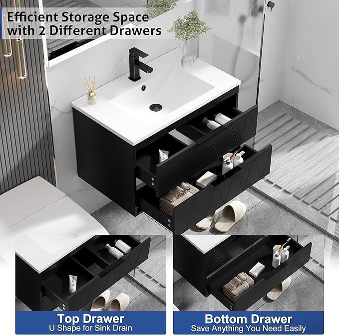 eclife 30" Bathroom Vanities Cabinet