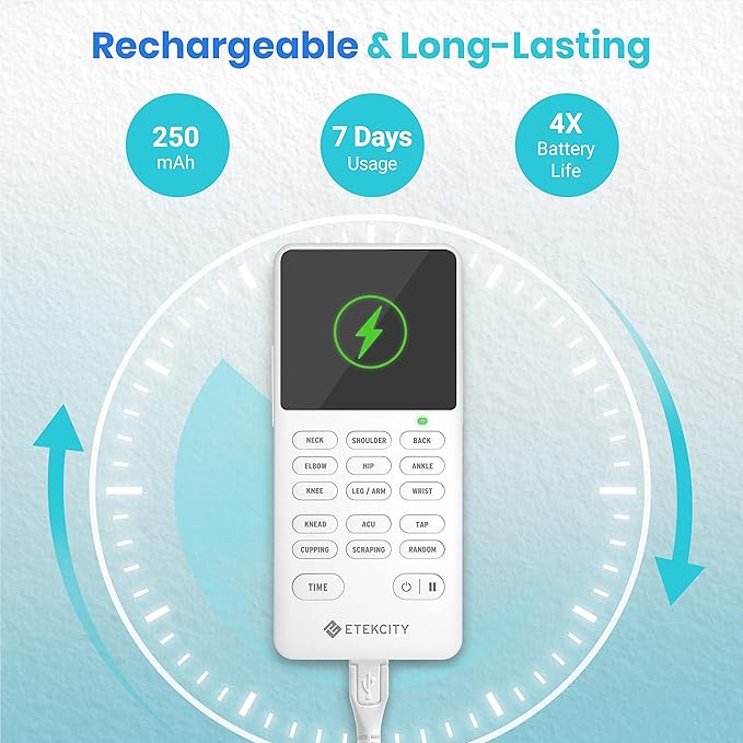 Etekcity 4-Channel Rechargeable TENS Unit, FSA-HSA Eligible Muscle Stimulator