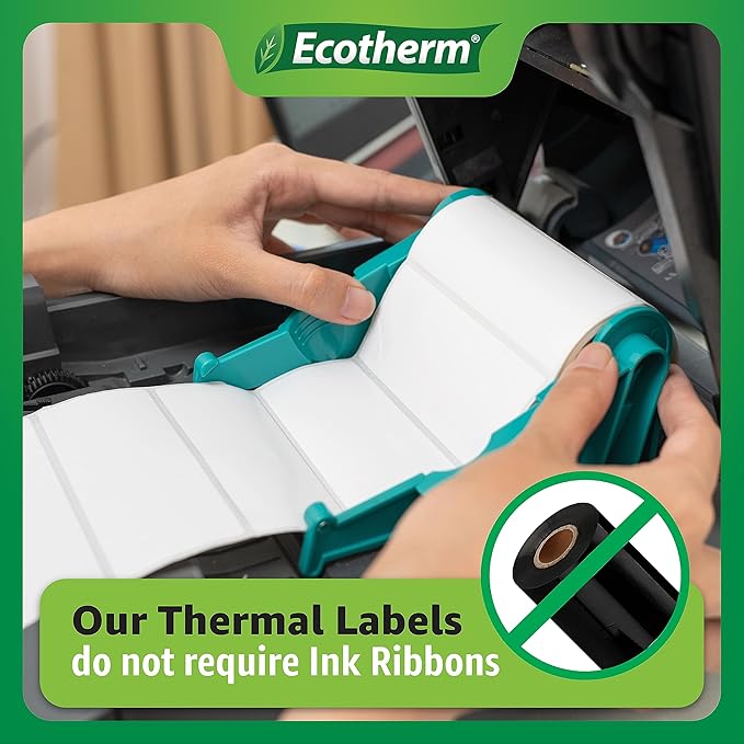 1.25" x 1" Thermal Labels | 4 Rolls | 5520 Labels | fits Zebra, Off...
