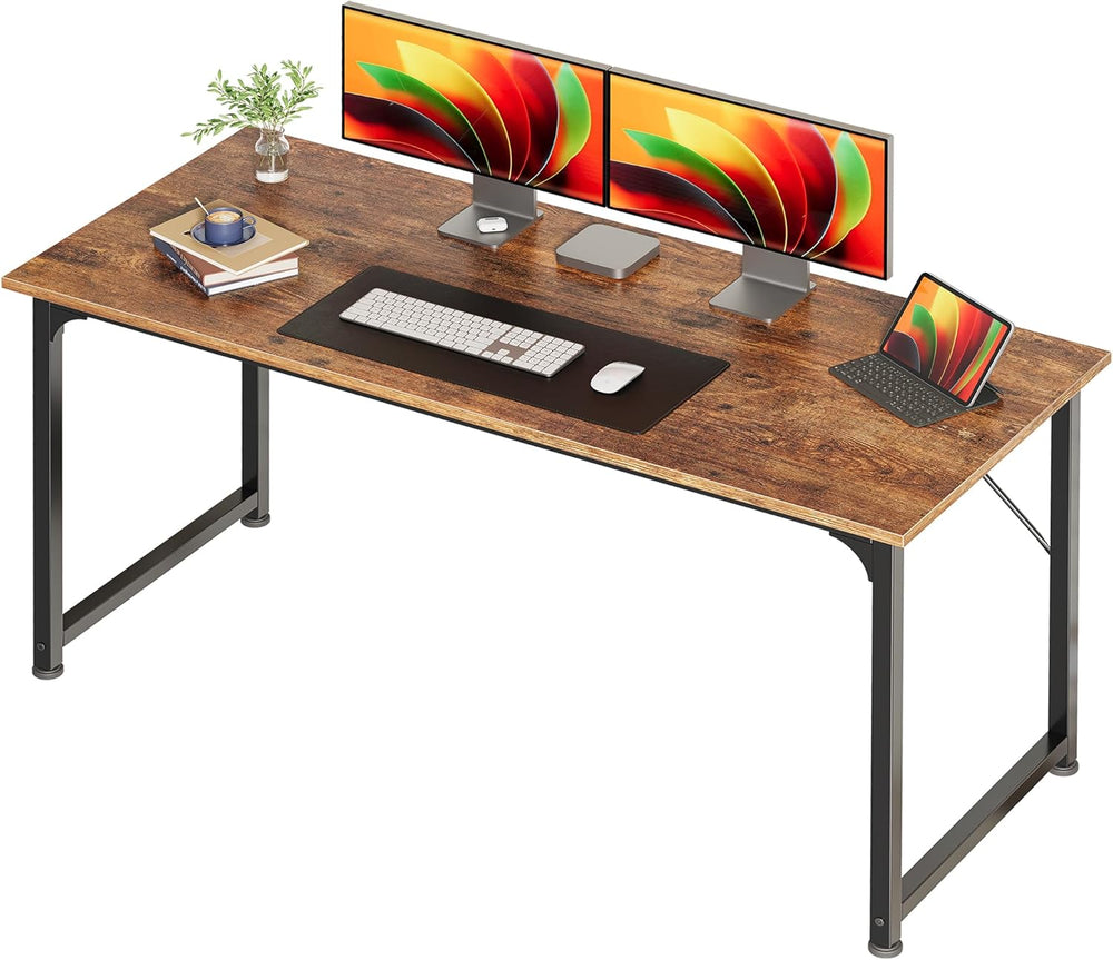 Huuger Computer Desk, 55 Inch Home Office Desk, Gaming Writing Work from Home...