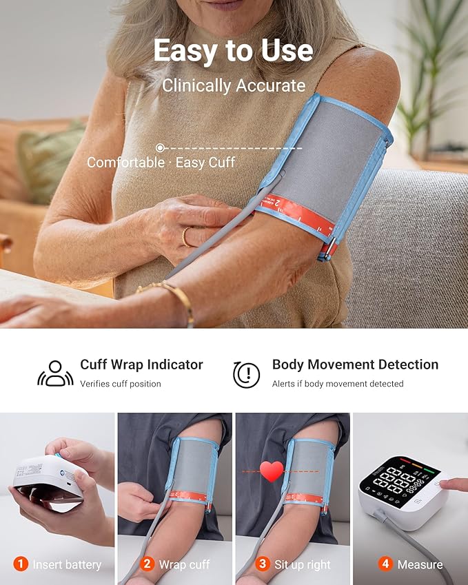iHealth Track Pro Upper Arm Blood Pressure Monitor, Full-View LED Screen