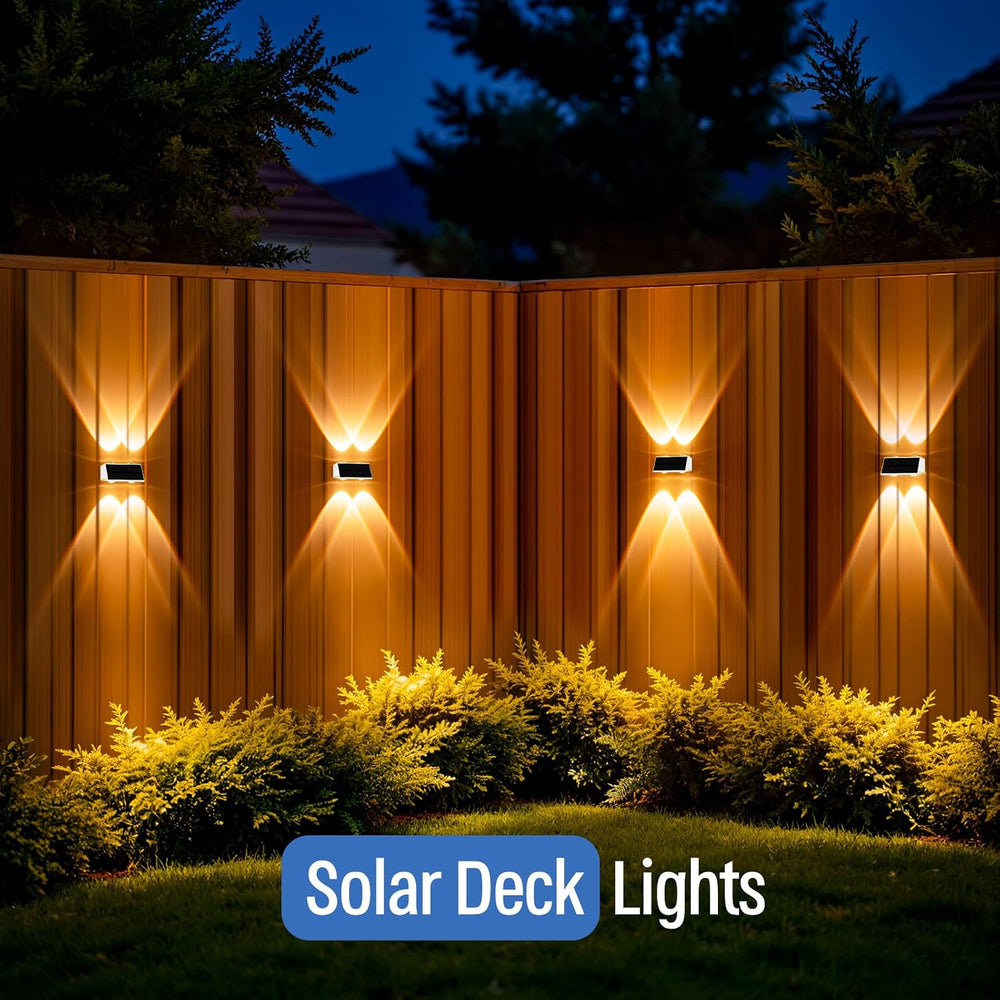 NIORSUN Solar Fence Lights,24 Pack Wall Lights Waterproof,Led Outdoor Lights ...