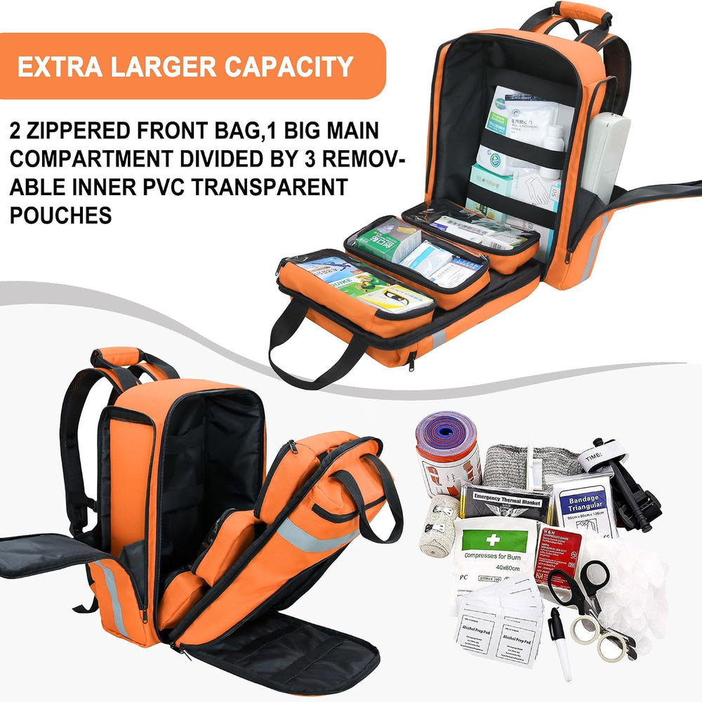 First Aid Backpack Empty,First Aid Medical Backpack,EMS EMT First Aid Bag Emp...