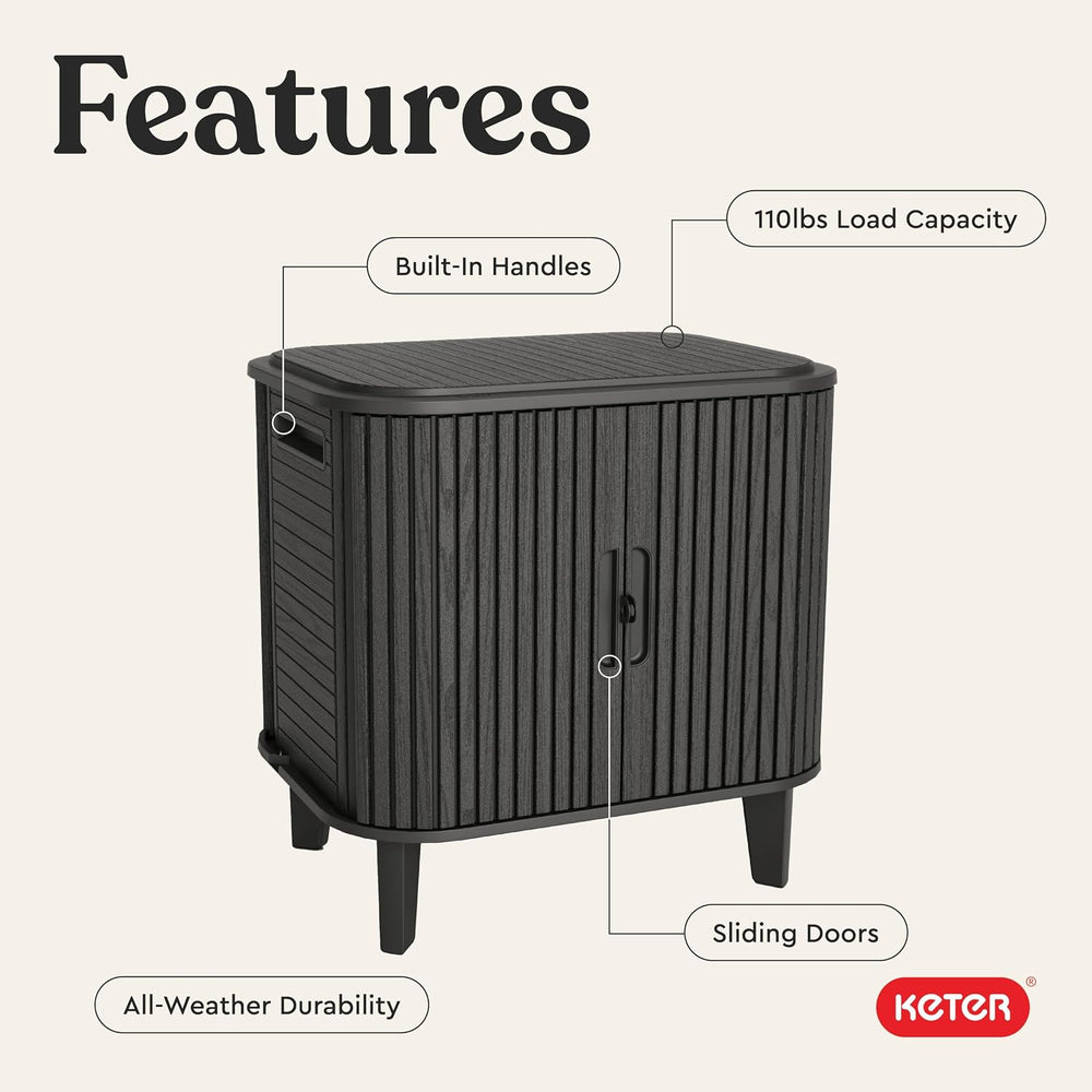 Keter Velo 30 Gallon Outdoor Storage Cabinet (2 Pack)