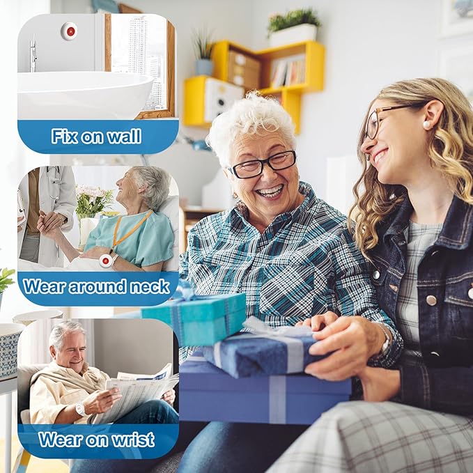 Daytech Wireless Caregiver Pager Call Button Elderly Nurse Alert System