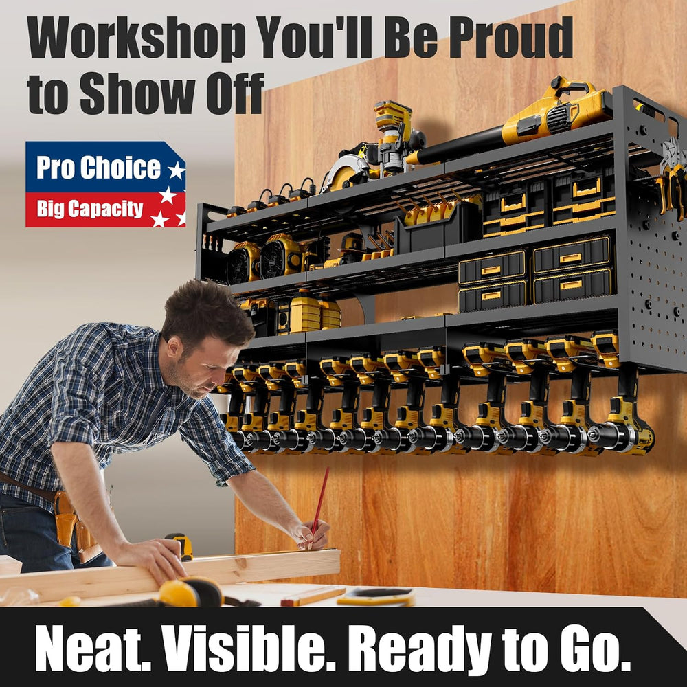 Large 49''Wide Power Tool Organizer Wall Mount, Charging Station