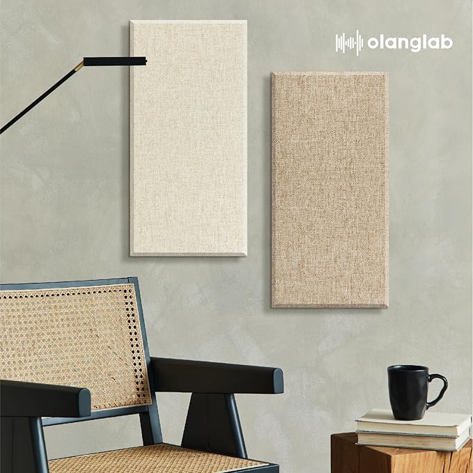 Olanglab Fiberglass Acoustic Wall Panels 4 Pack, 11.8'' x 23.6'