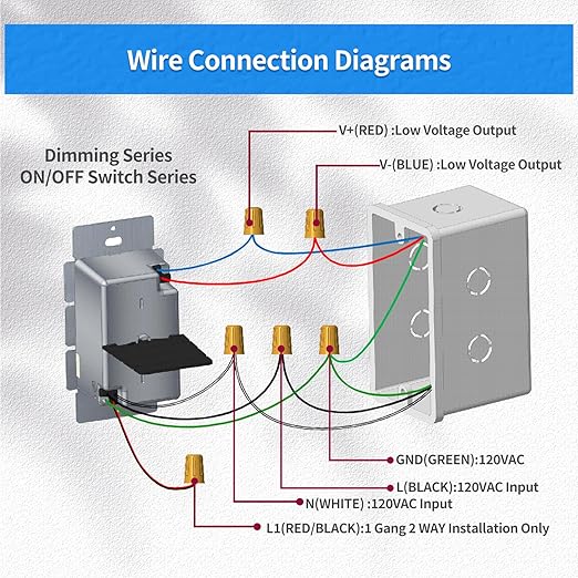 Dimmer and Driver Switch in one, 120W ON/Off Output Voltage: 12V +/-0.5V