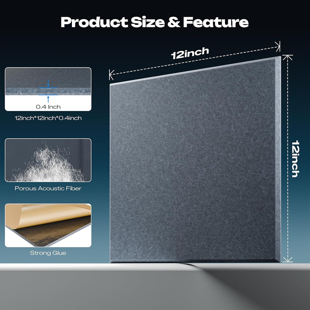 Sonicism 22 Pack Acoustic Wall Panels